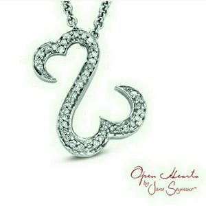 Open Heart Diamond Necklace