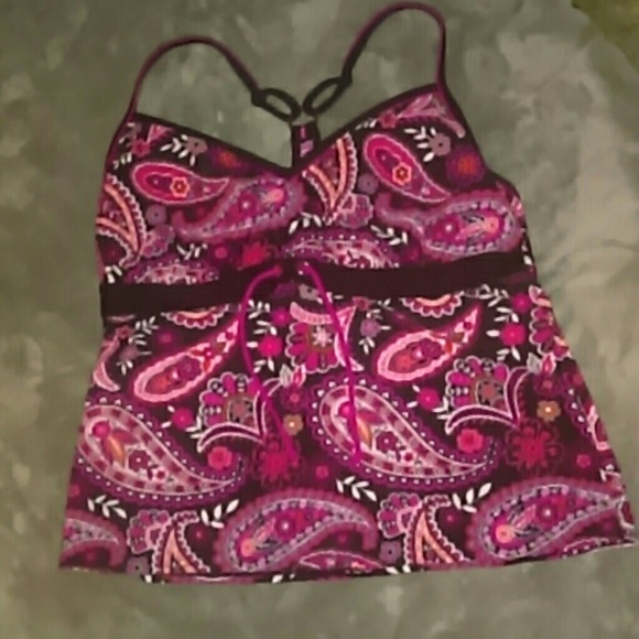 Paisley swim top