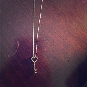KAYS 10k White Gold key necklace