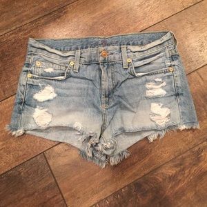 7 for all man kind denim shorts