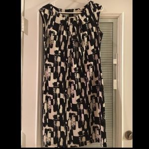 Black and off white dress