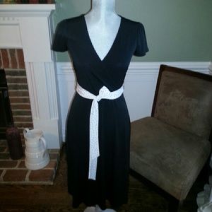 Merona black midi dress