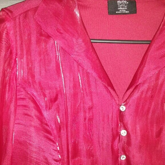 Studio 1940 metallic red blouse - Picture 2 of 3