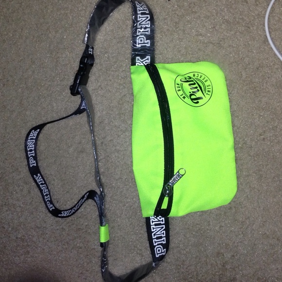 lime green fanny pack including looza from pink !
