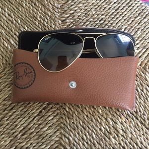 Ray-ban 55mm Gold Aviators