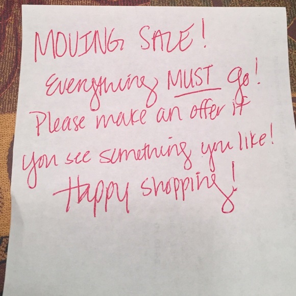 Moving sale!!