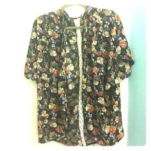 Flower-patterned kimono