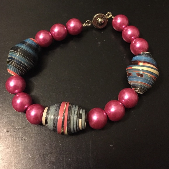 Artsy and unique beaded bracelet