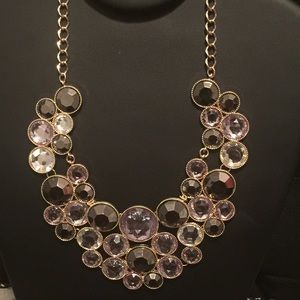INC Gold-Tone Stone Bib Necklace