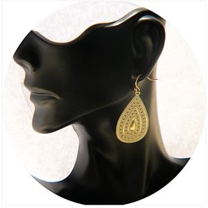 💋Final Sale🌺Embossed Metal Teardrop Earrings