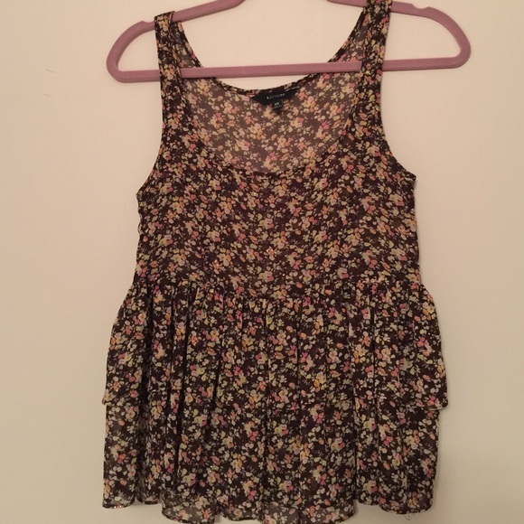 Express Tops - Floral Peplum top