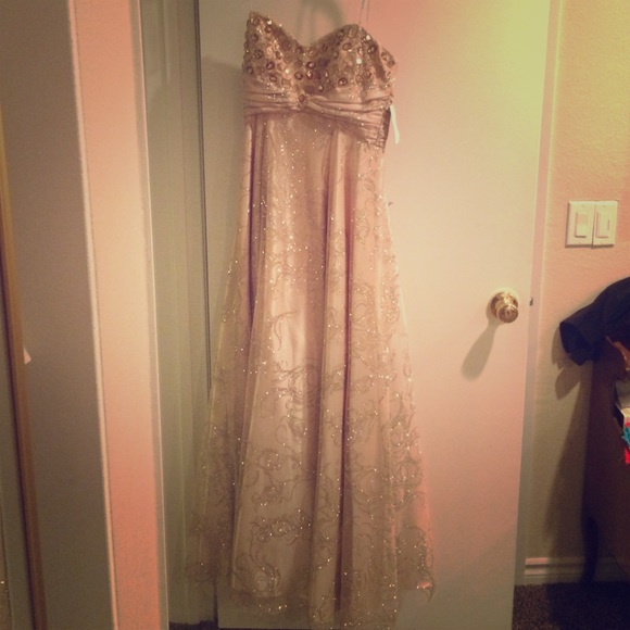 Beautiful Sparkly Gold Gown-Never Worn!