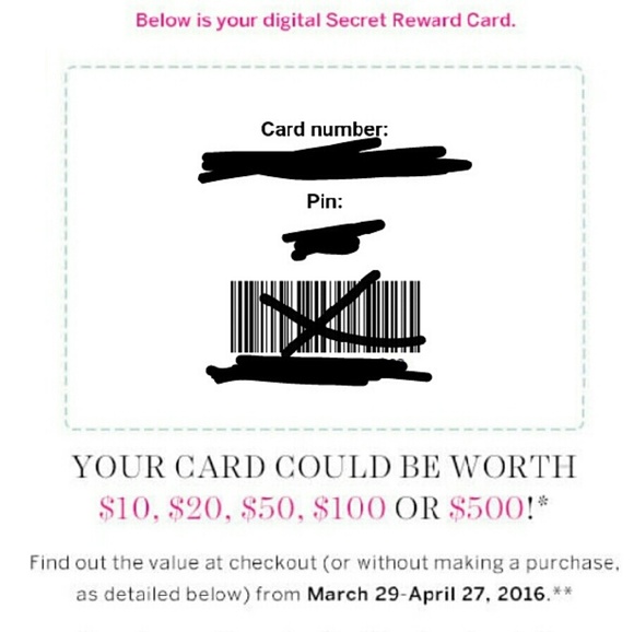 Victorias Secret Reward Cards