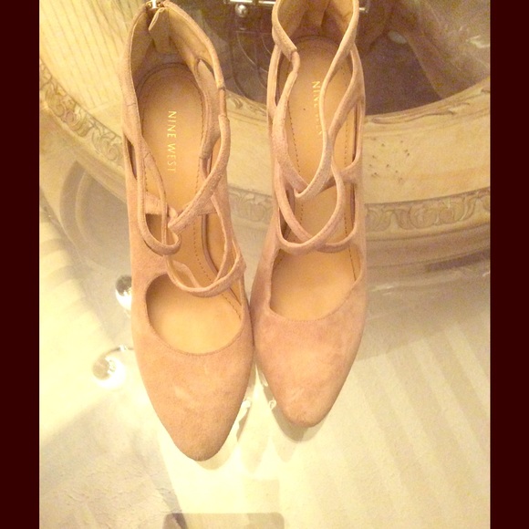 Suede sassy, strapped, heels!