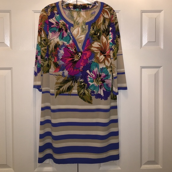 Floral and Striped Dress