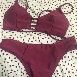 Maroon bikini