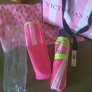 Pink & white Victoria's secret umbrella