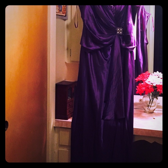 Purple satin dress fall in love again