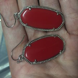Red Kendra Scott earrings
