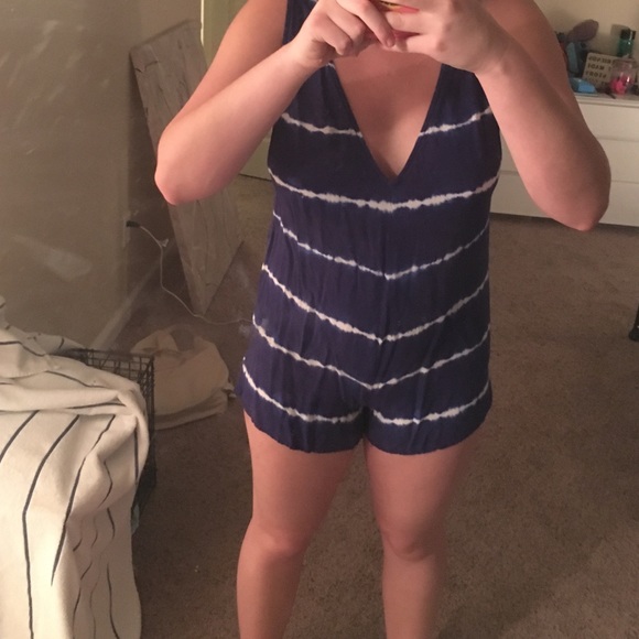 Tie dye blue romper!