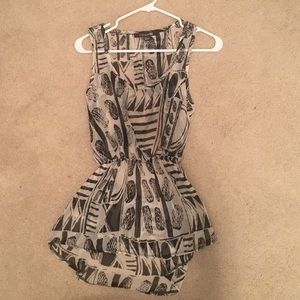 Black and white tank top