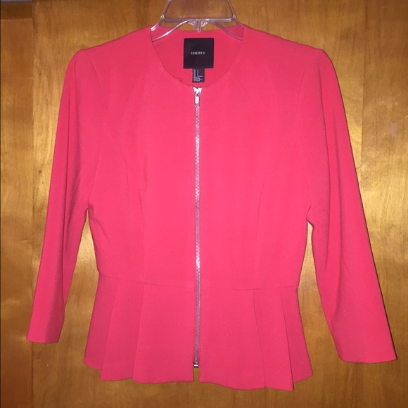 Peplum red blazer "M"