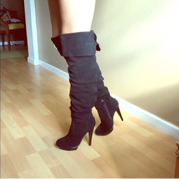 Steve Madden "Xenonn" Over The Knee Suede Boots
