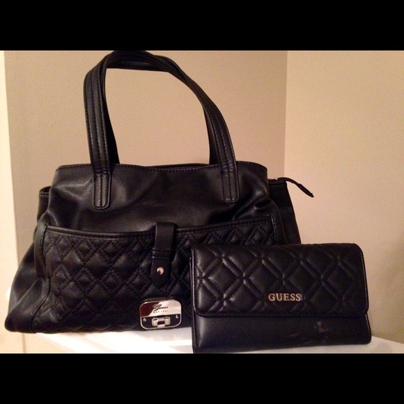 Guess leather purse with matching wallet