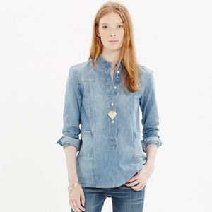 Madewell Chambray Downshift Top