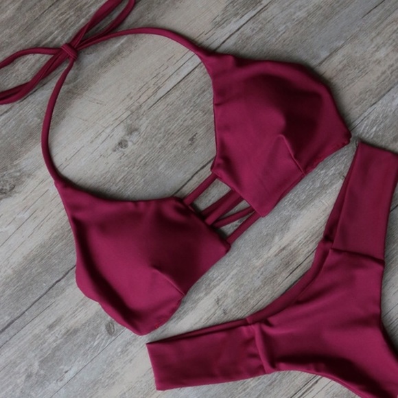 Maroon Bikini Set