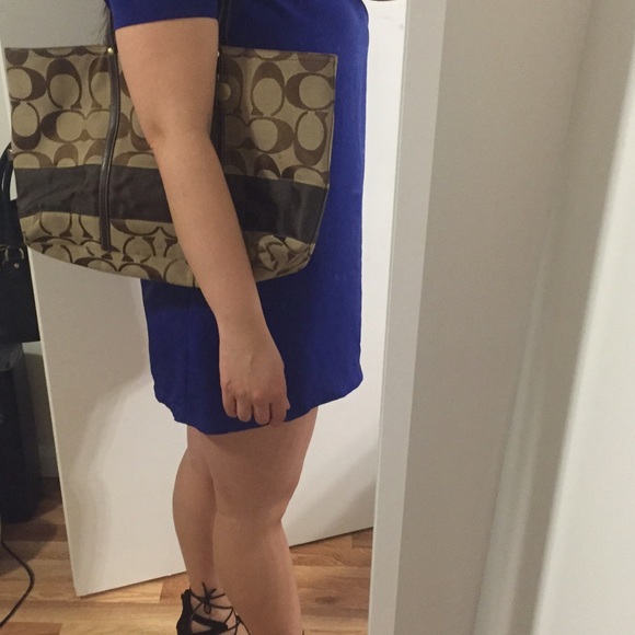 Coach signature brown shoulder bag tote - Picture 3 of 4