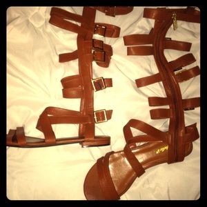 Knee high sandals