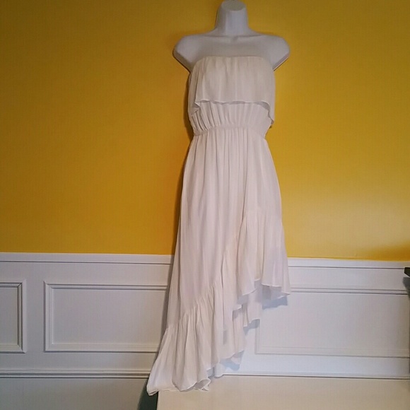 Max & Cleo white strapless dress size large