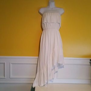 Max & Cleo white strapless dress size large