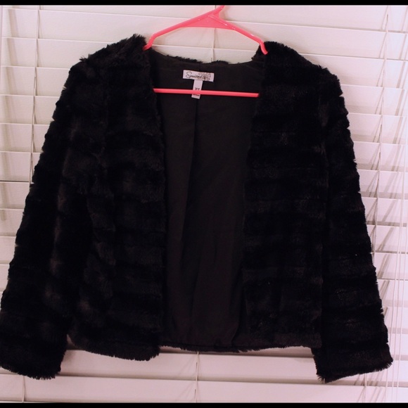 Faux fur cardigan