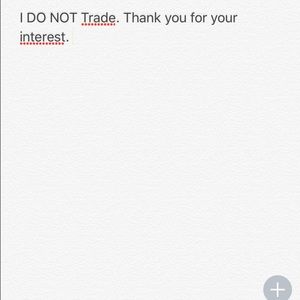 No trades! You're Welcome to BUNDLE!!!
