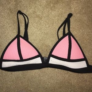 Triangl Swimwear Pink & White Top
