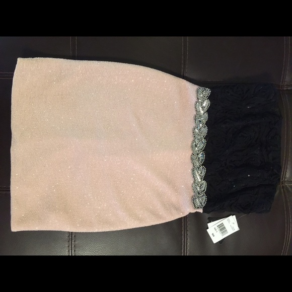 Peach/Black Dress Size 3