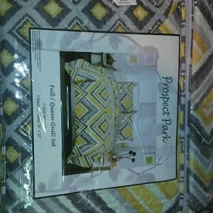 Covers quilt yellow and gray