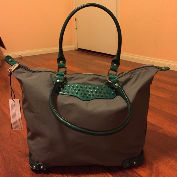 Rebecca Minkoff Studded Nylon Travel Tote Bag