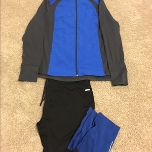 Active wear tracksuit set XL like new blue workout