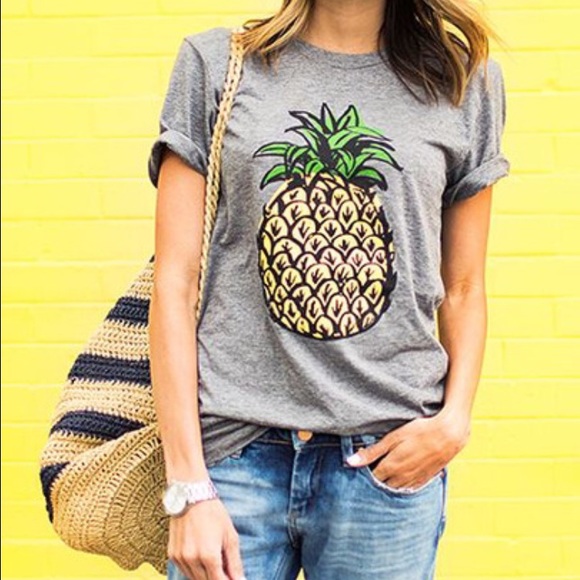 Pineapple t-shirt graphic tee - Picture 2 of 4
