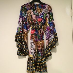 Betsey Johnson psychedelic vintage kimono dress