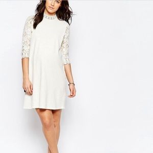 ASOS maternity shift dress with lace