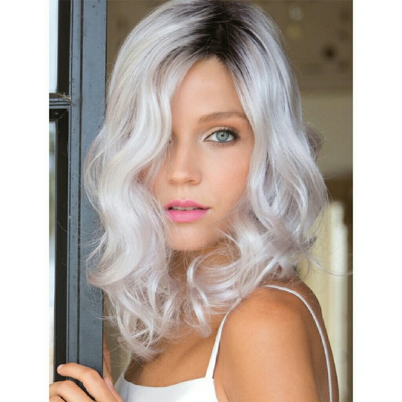 Black Ombre Gray Beauty Full Wig!! main image 4