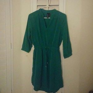 🔥Green drawstring hi-low dress size M🔥