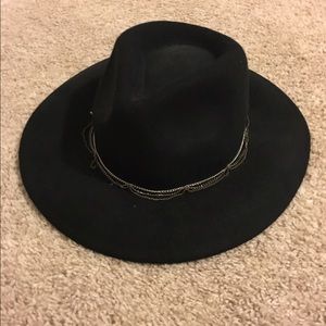 Black wool fedora hat brand new