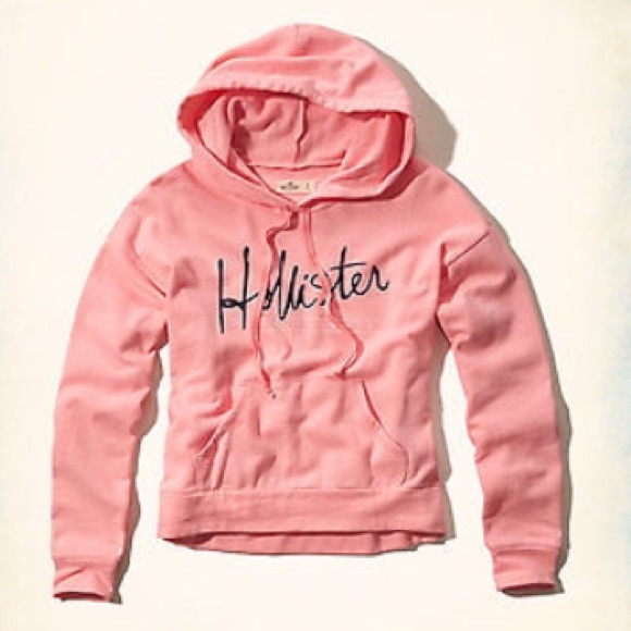 pink hollister hoodie mens