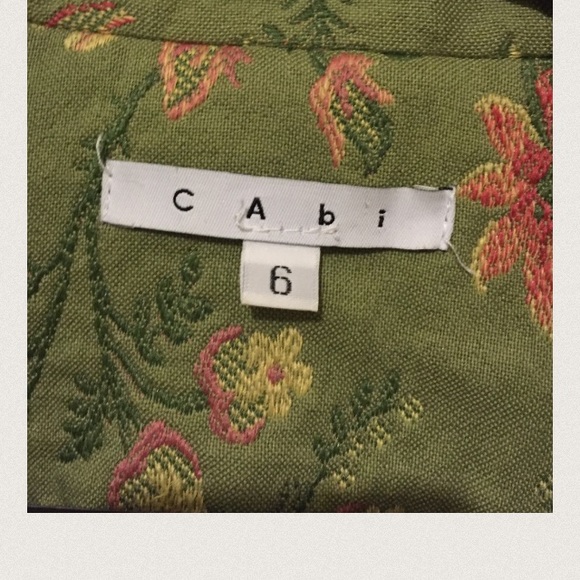 CAbi #165 Brocade Floral BlGreen Orange - Picture 4 of 5