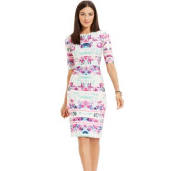 Vince Camuto Short Sleeve Bodycon Dress